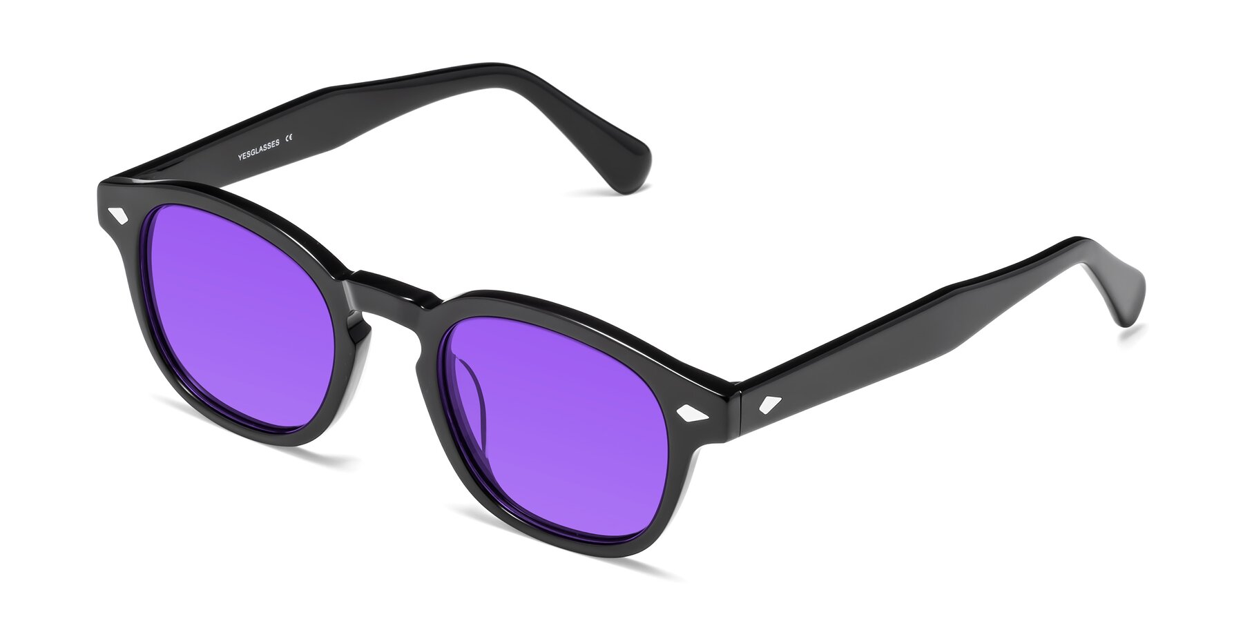 Angle of WALL-E in Black with Purple Tinted Lenses