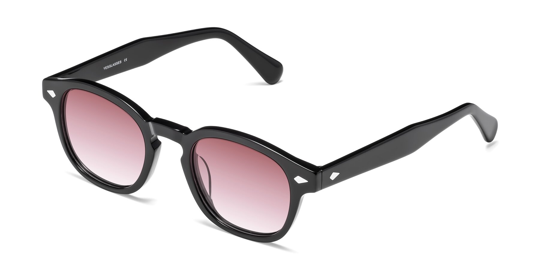 Angle of WALL-E in Black with Garnet Gradient Lenses
