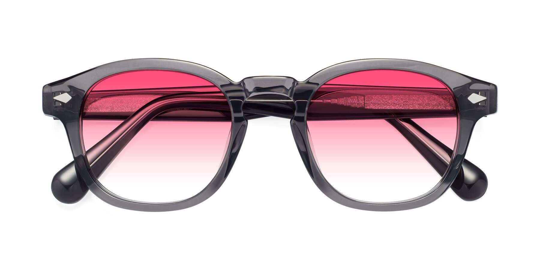 Folded Front of WALL-E in Translucent Gray with Pink Gradient Lenses