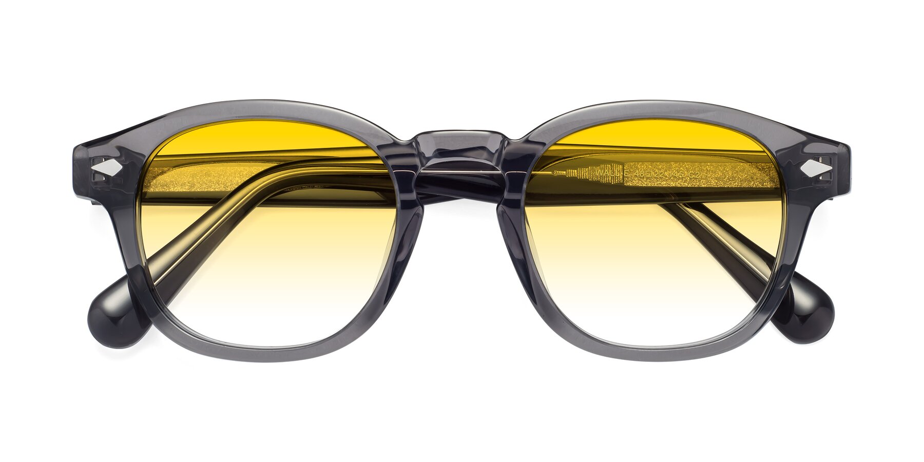 Folded Front of WALL-E in Translucent Gray with Yellow Gradient Lenses