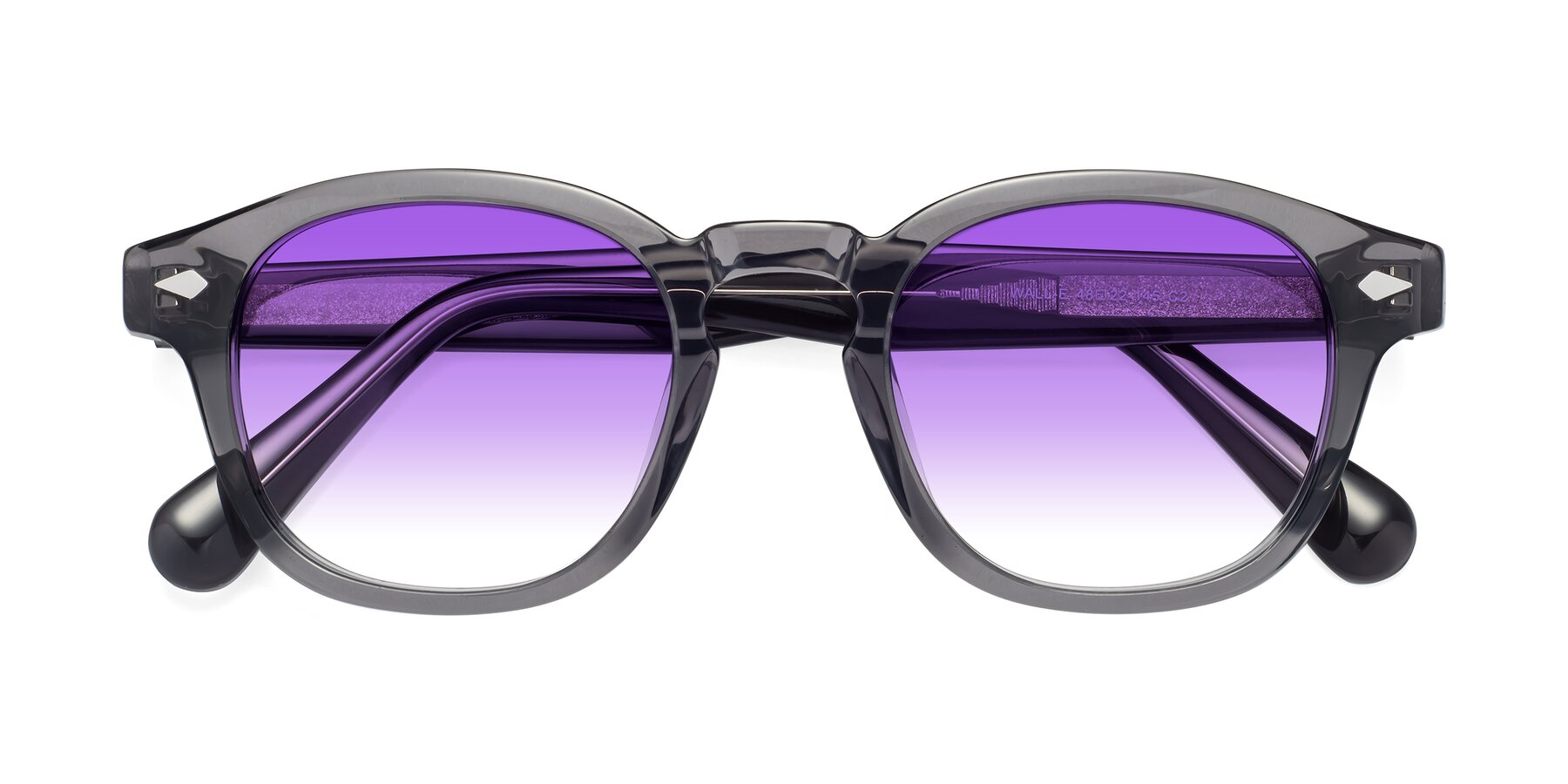 Folded Front of WALL-E in Translucent Gray with Purple Gradient Lenses