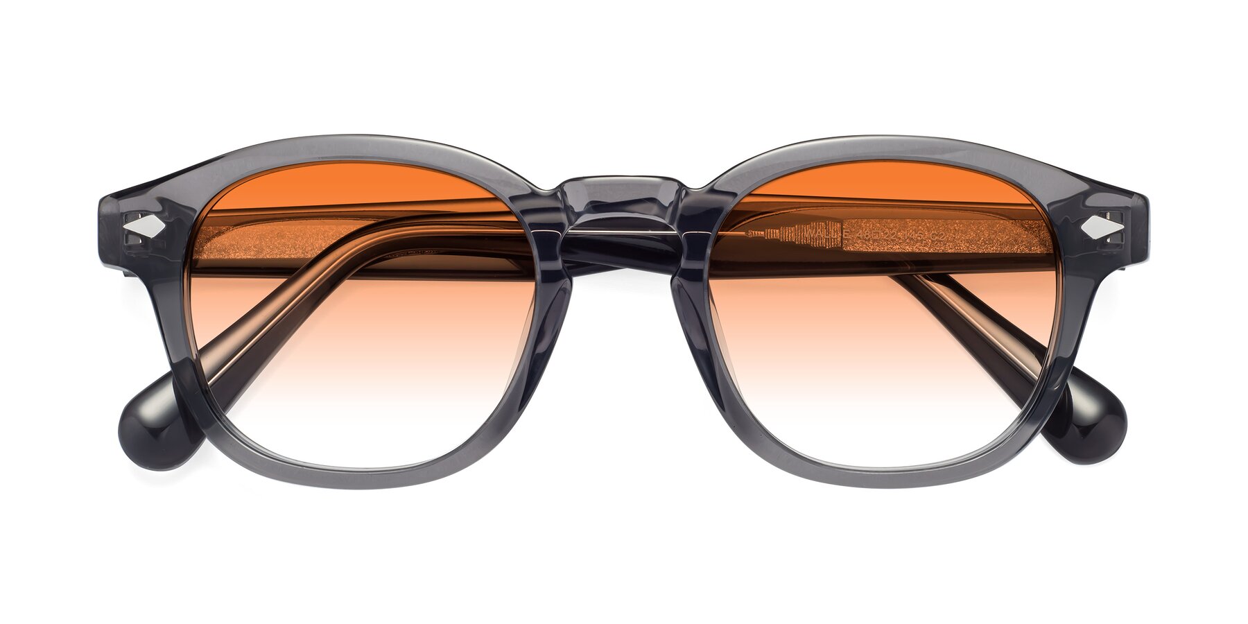Folded Front of WALL-E in Translucent Gray with Orange Gradient Lenses