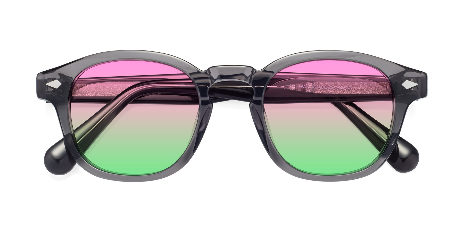 Folded Front of WALL-E in Translucent Gray with Pink / Green Gradient Lenses