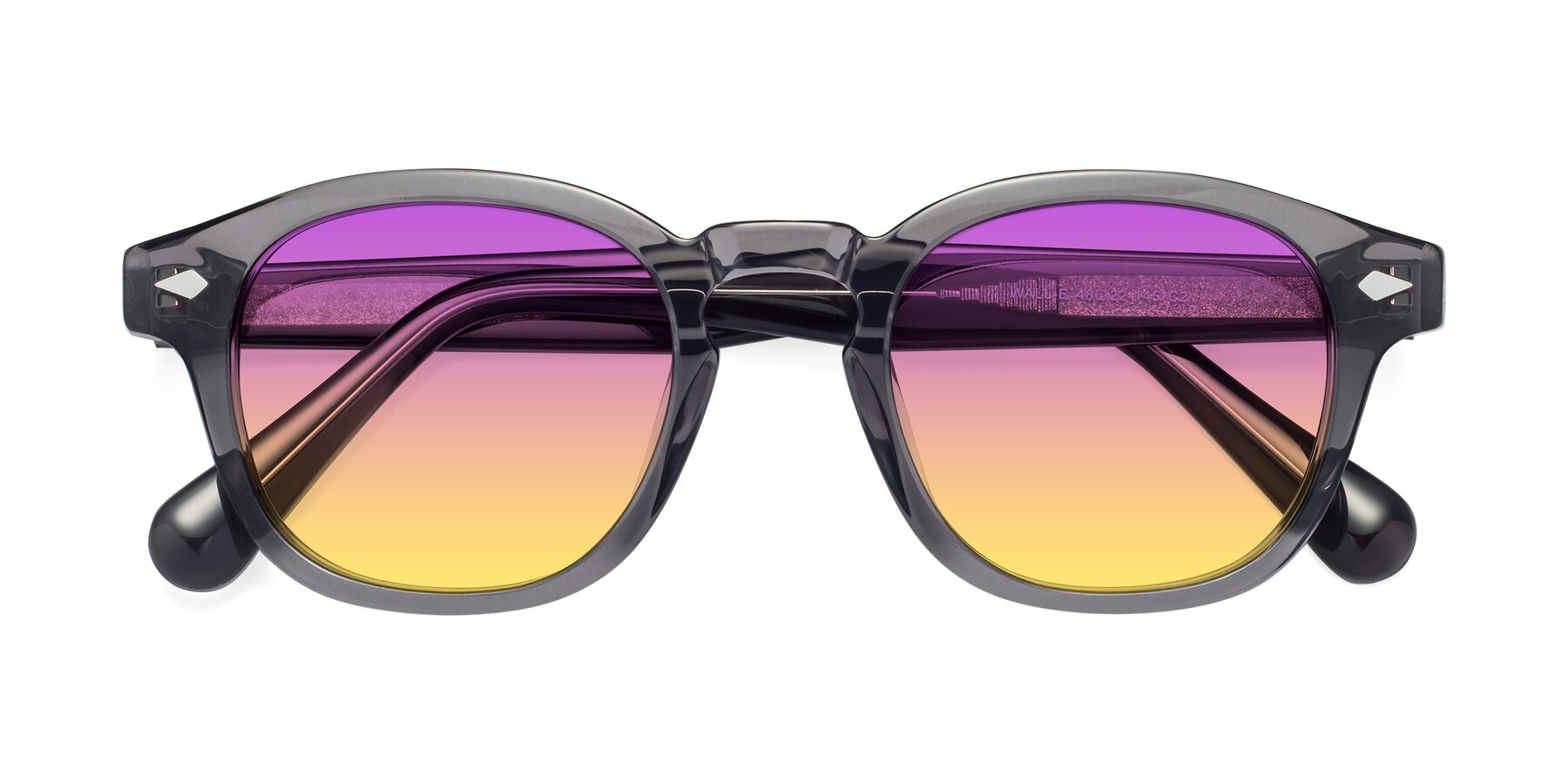 Folded Front of WALL-E in Translucent Gray with Purple / Yellow Gradient Lenses