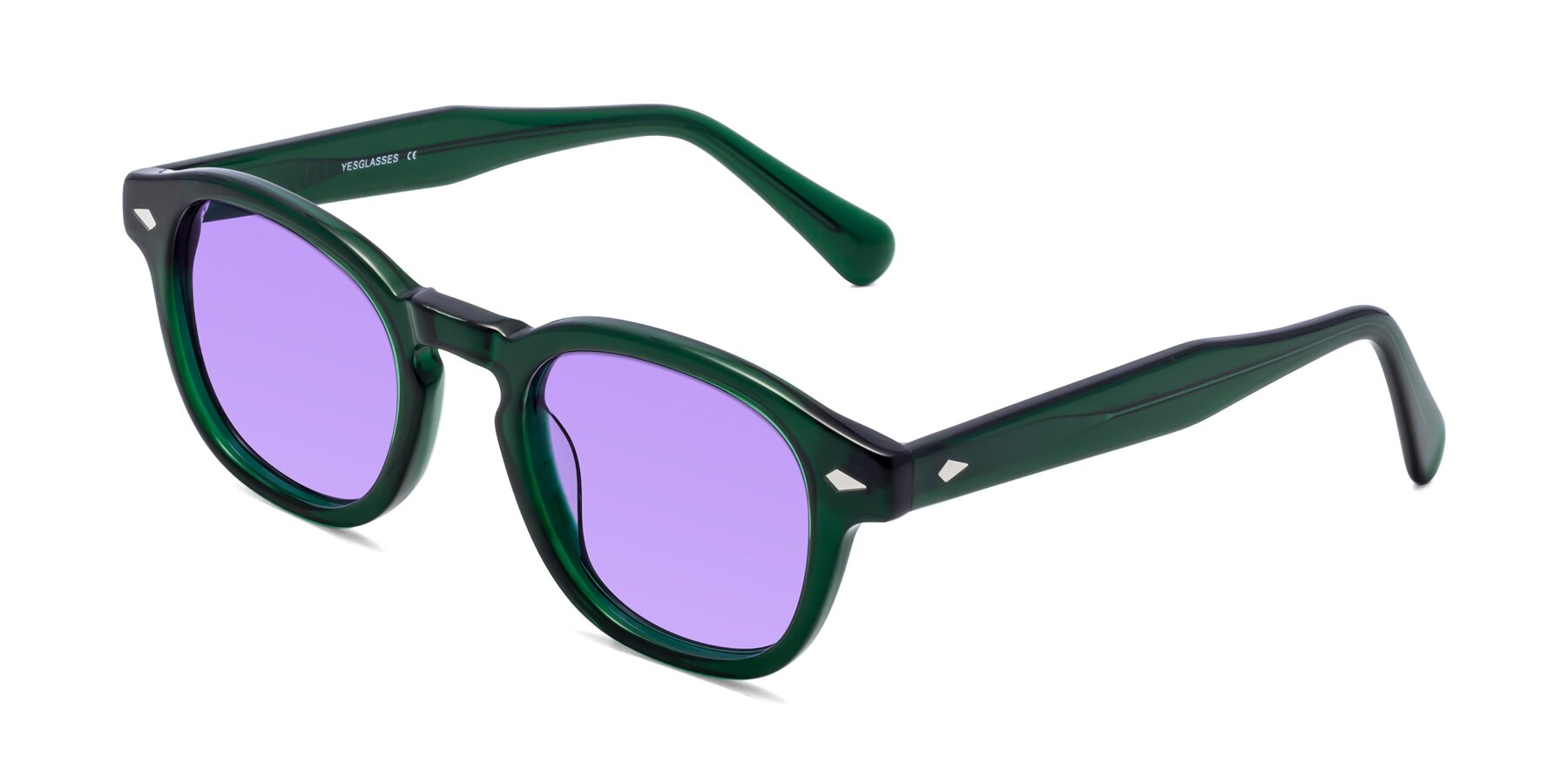Angle of WALL-E in Green with Medium Purple Tinted Lenses
