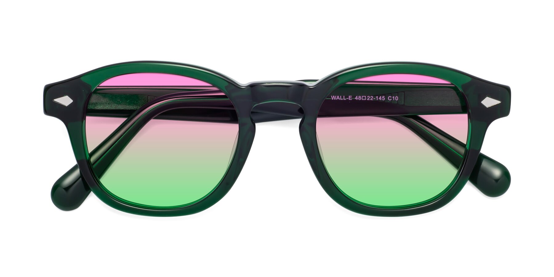 Folded Front of WALL-E in Green with Pink / Green Gradient Lenses