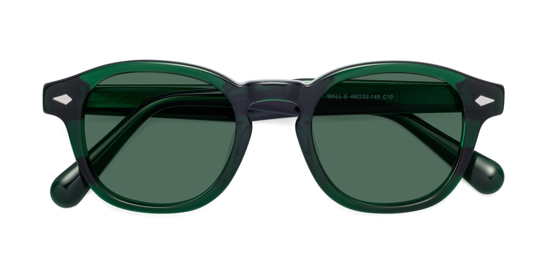 Folded Front of WALL-E in Green with Green Polarized Lenses