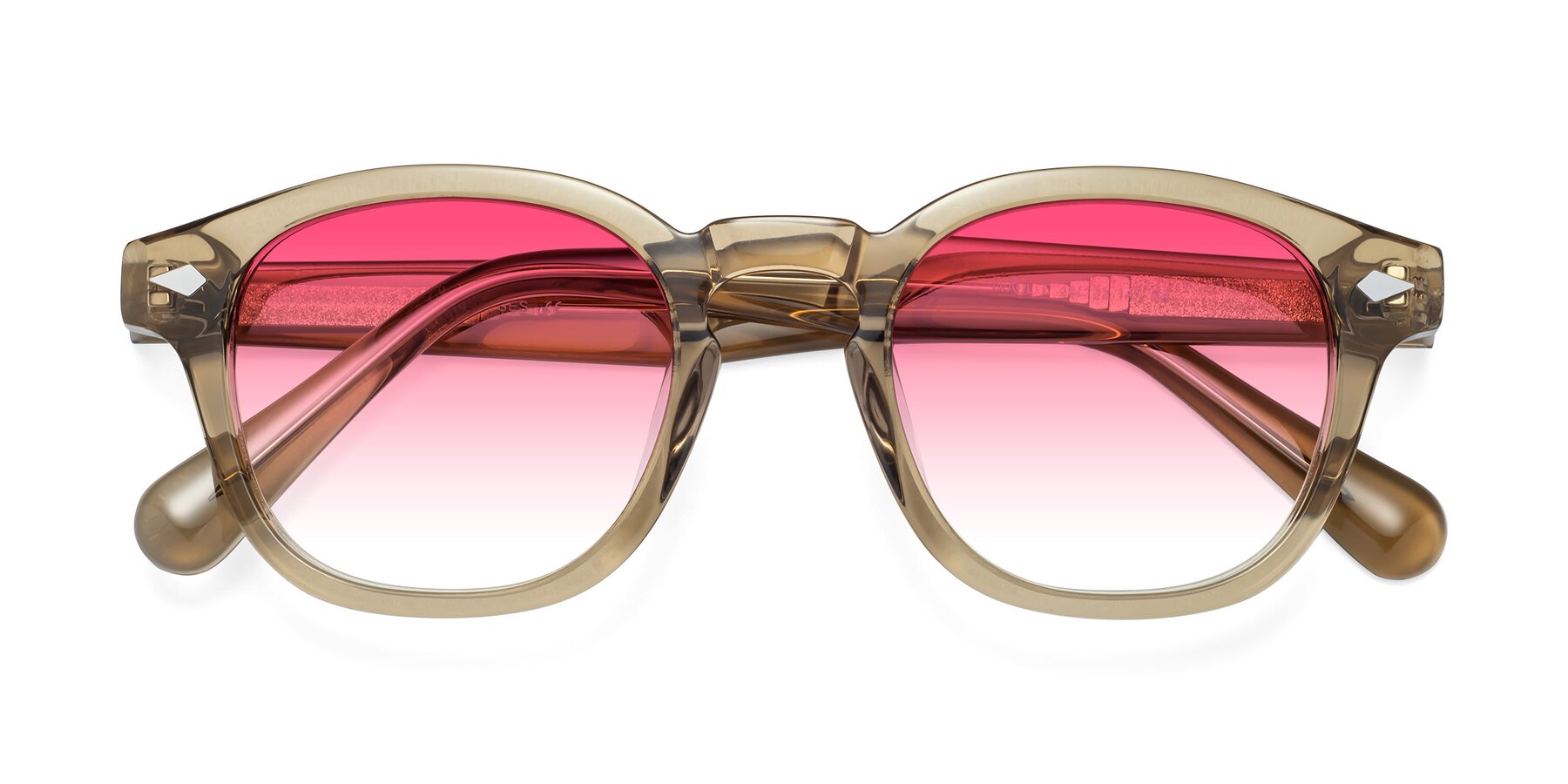 Folded Front of WALL-E in Champagne with Pink Gradient Lenses