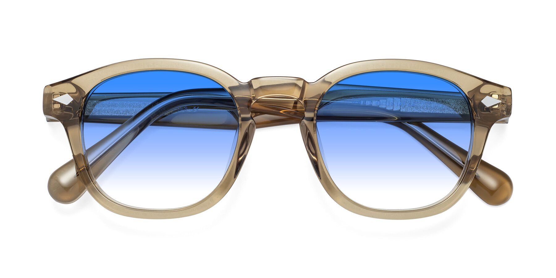 Folded Front of WALL-E in Champagne with Blue Gradient Lenses