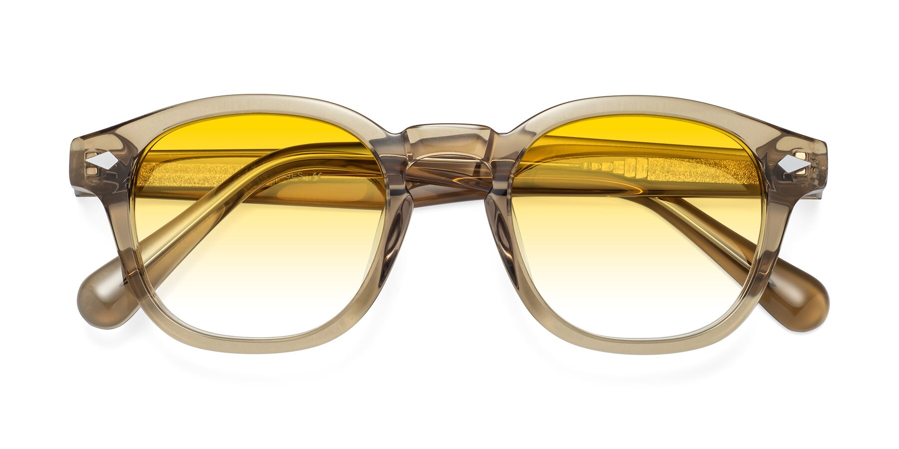 Folded Front of WALL-E in Champagne with Yellow Gradient Lenses