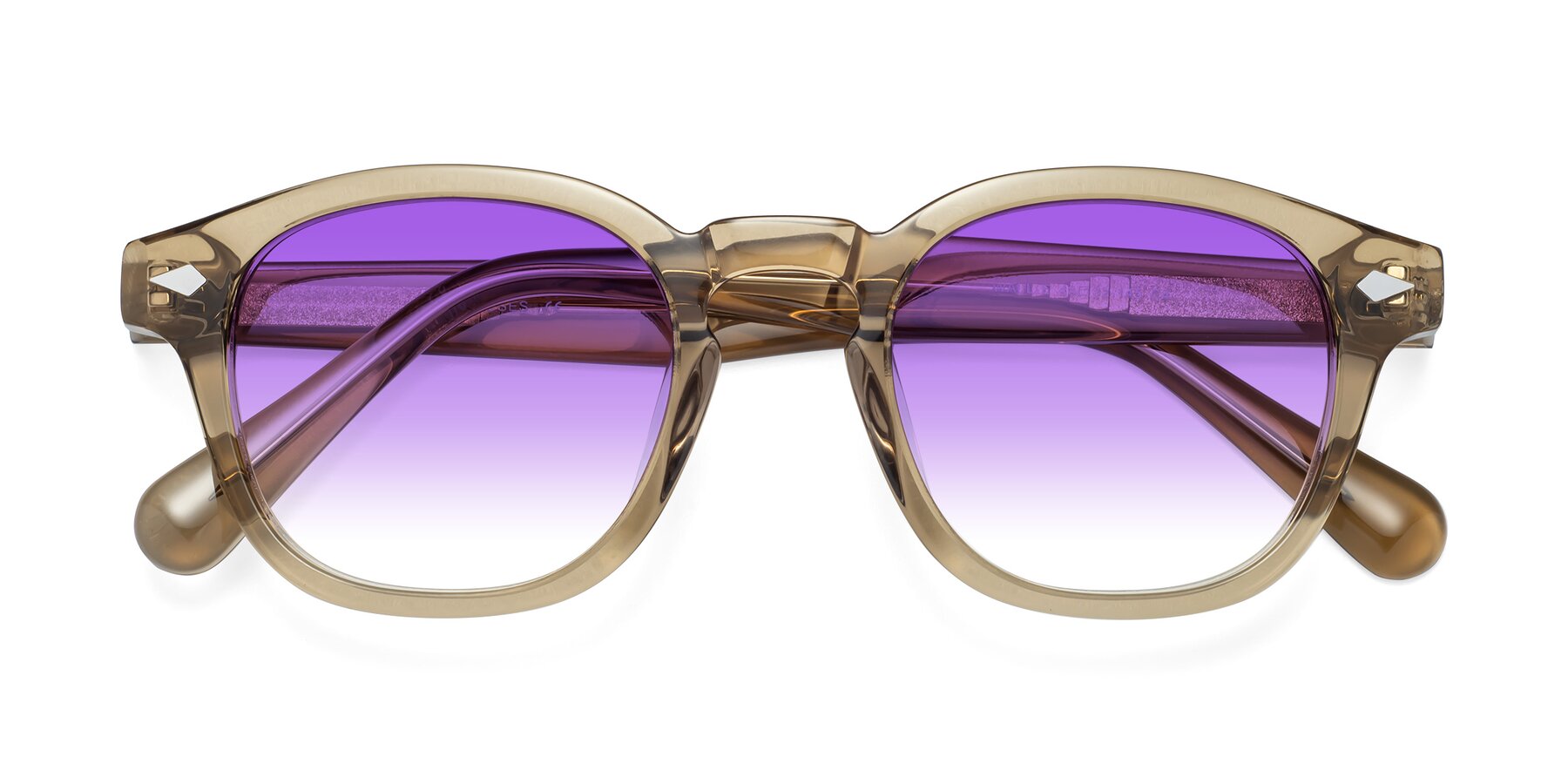 Folded Front of WALL-E in Champagne with Purple Gradient Lenses