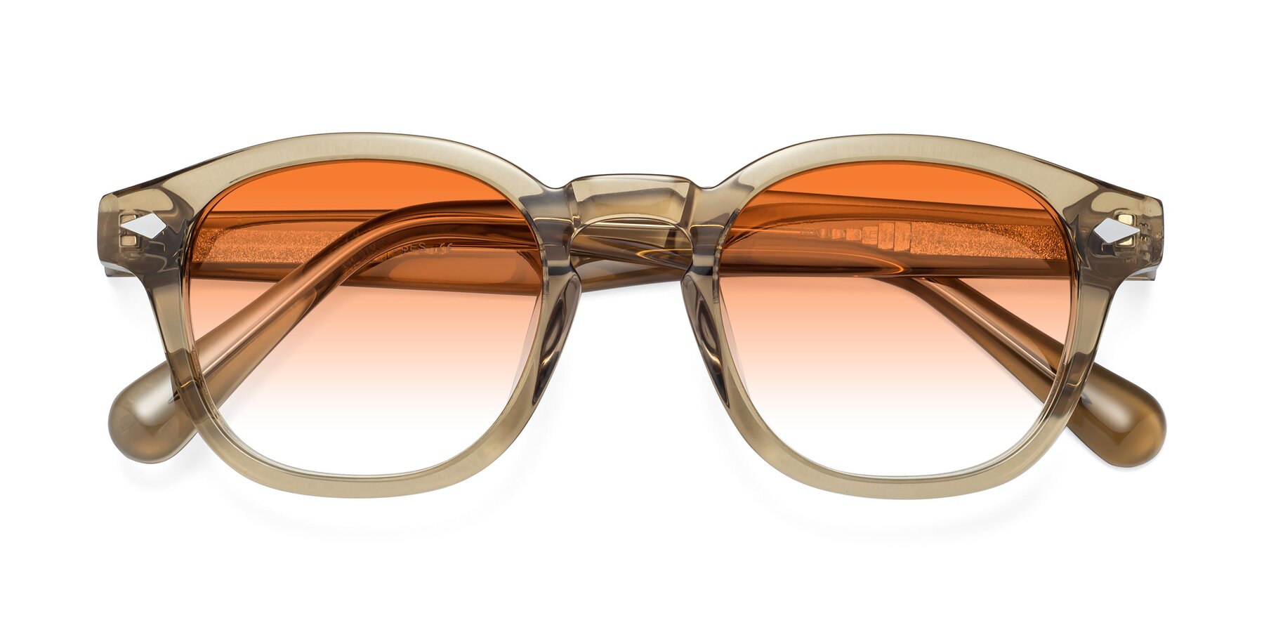 Folded Front of WALL-E in Champagne with Orange Gradient Lenses