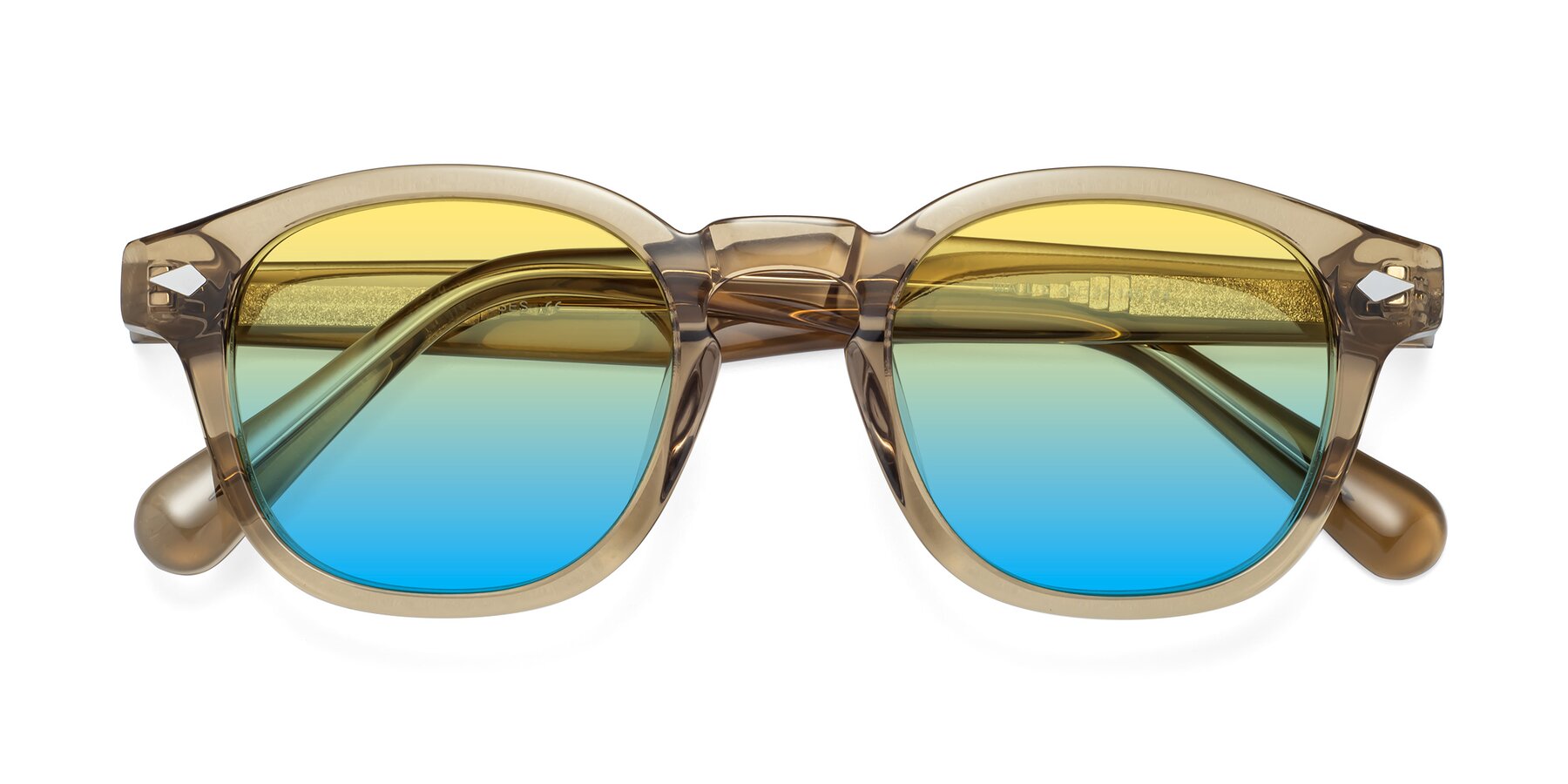 Folded Front of WALL-E in Champagne with Yellow / Blue Gradient Lenses