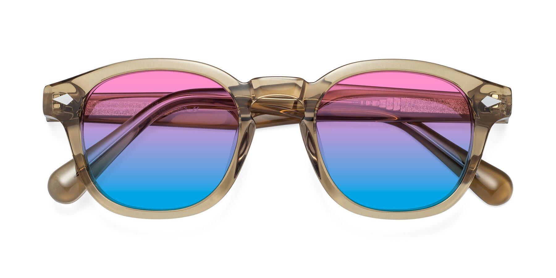 Folded Front of WALL-E in Champagne with Pink / Blue Gradient Lenses
