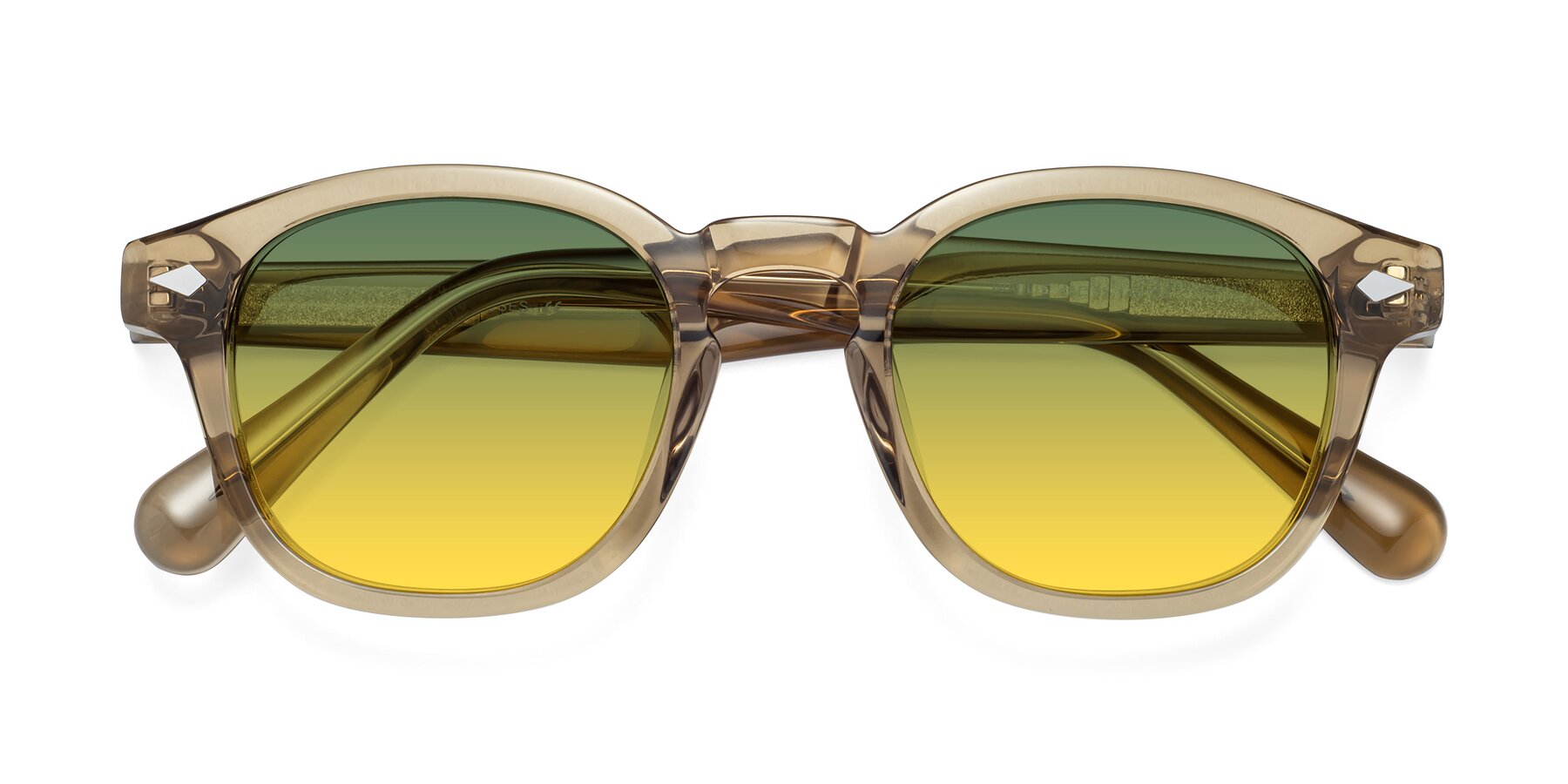 Folded Front of WALL-E in Champagne with Green / Yellow Gradient Lenses