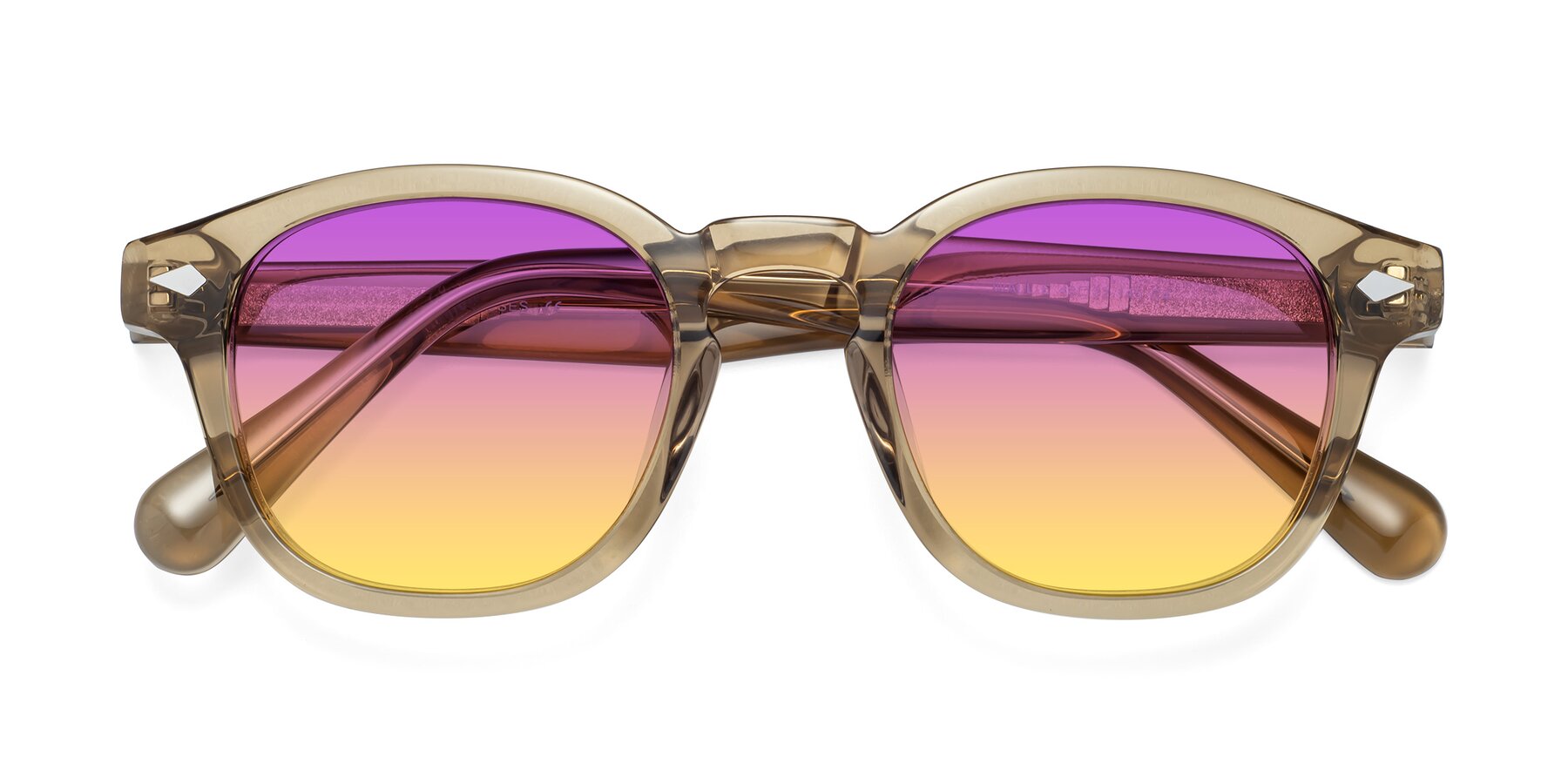Folded Front of WALL-E in Champagne with Purple / Yellow Gradient Lenses