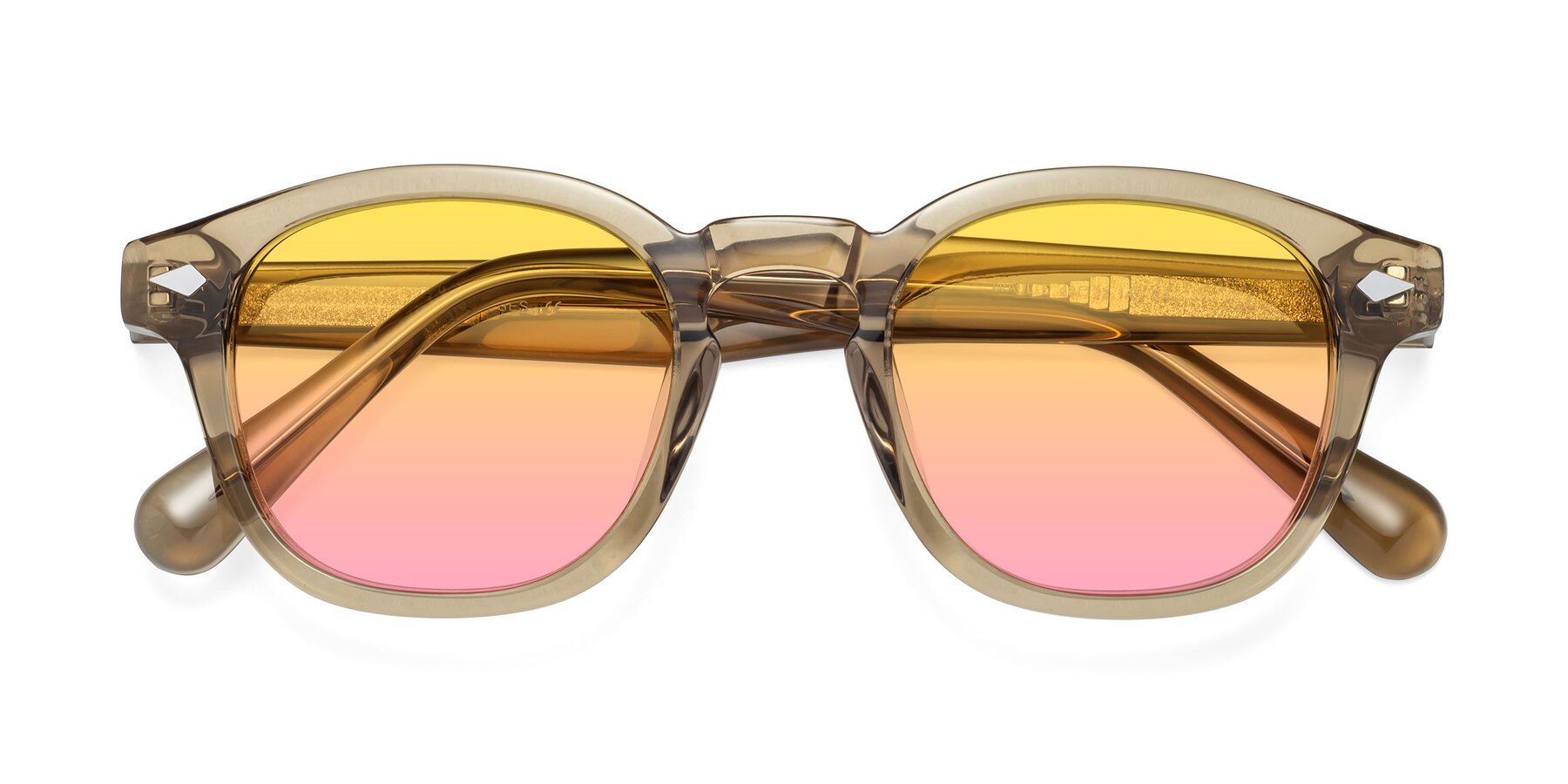 Folded Front of WALL-E in Champagne with Yellow / Pink Gradient Lenses
