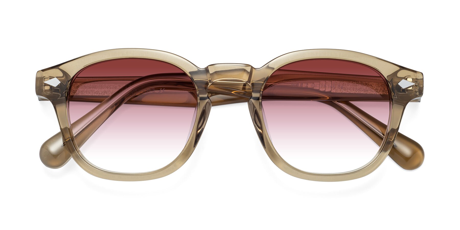 Folded Front of WALL-E in Champagne with Garnet Gradient Lenses