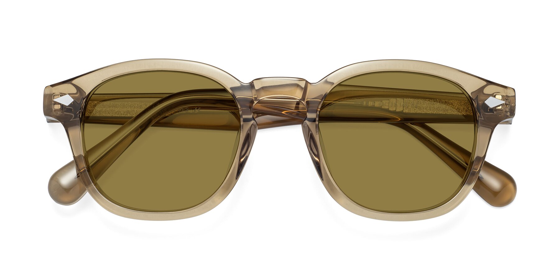 Folded Front of WALL-E in Champagne with Brown Polarized Lenses