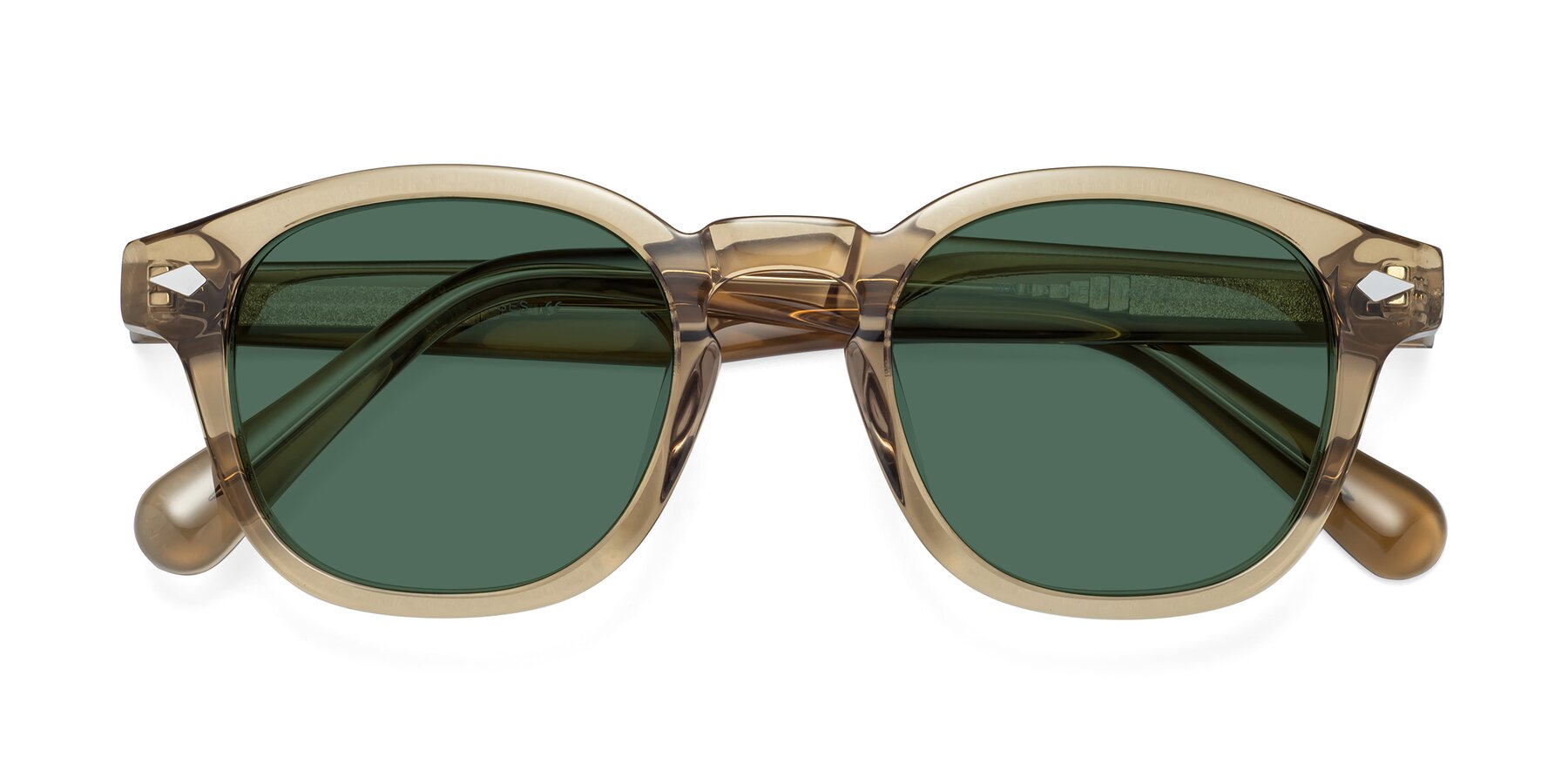 Folded Front of WALL-E in Champagne with Green Polarized Lenses