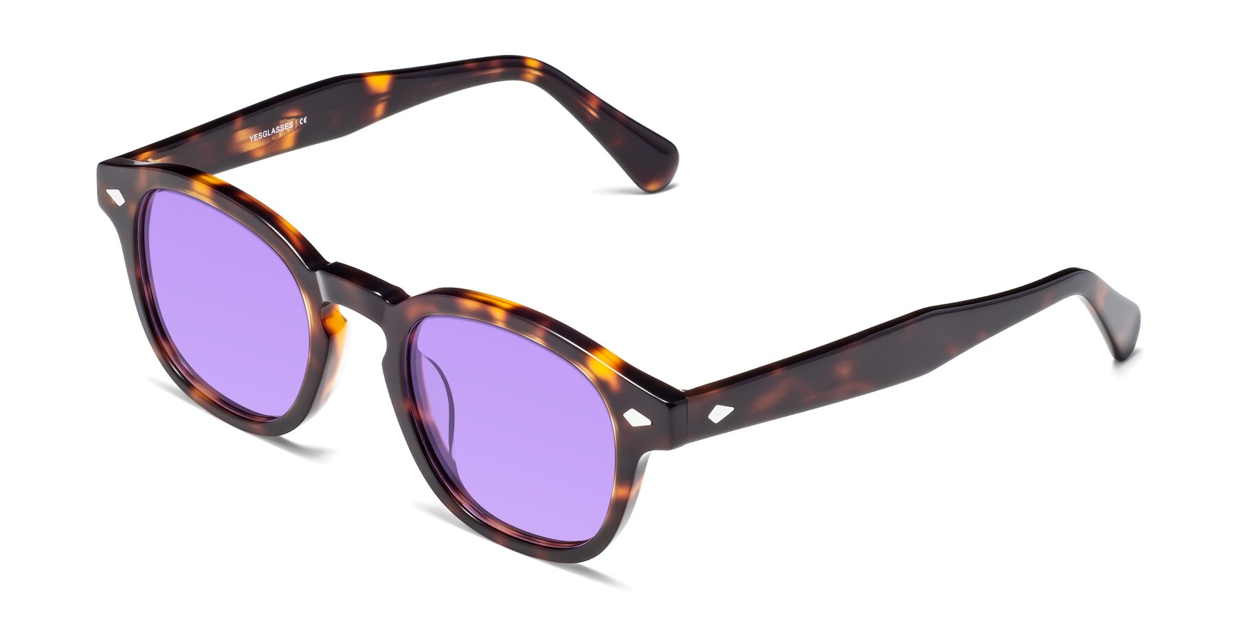 Angle of WALL-E in Tortoise with Medium Purple Tinted Lenses