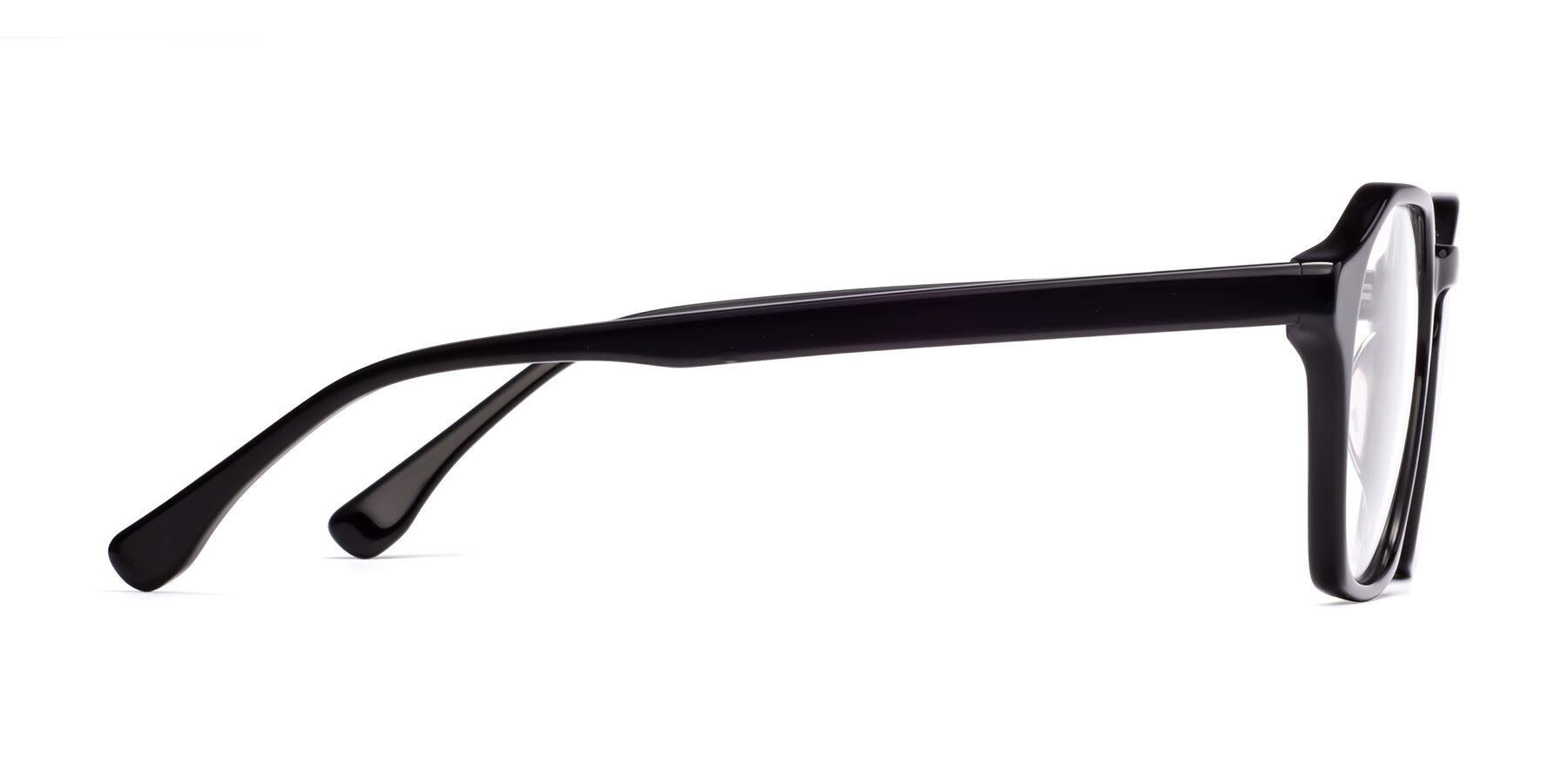 Side of Stoltz in Black with Clear Reading Eyeglass Lenses