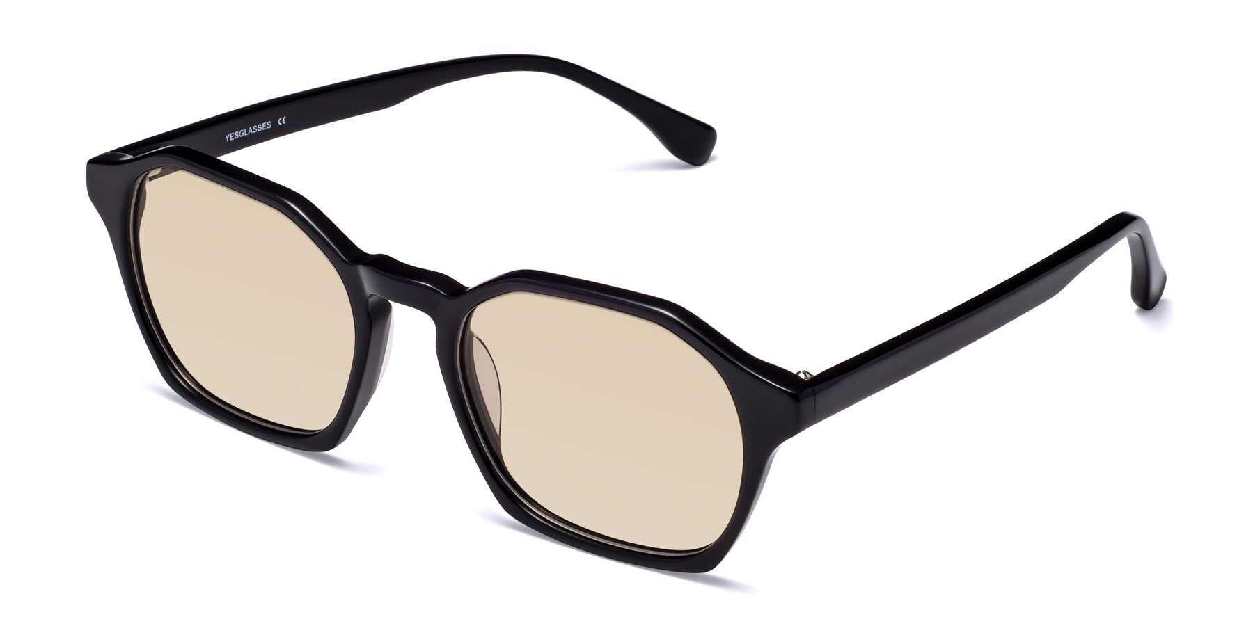Angle of Stoltz in Black with Light Brown Tinted Lenses