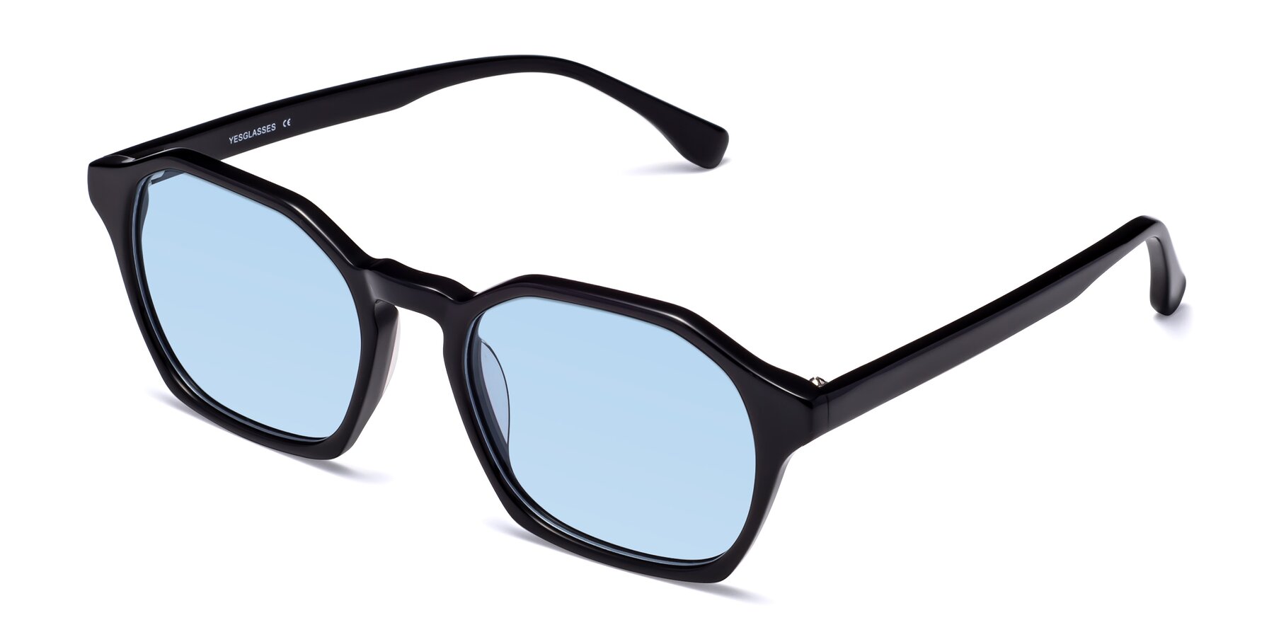 Angle of Stoltz in Black with Light Blue Tinted Lenses