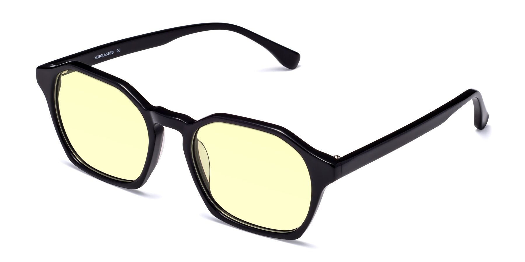 Angle of Stoltz in Black with Light Yellow Tinted Lenses