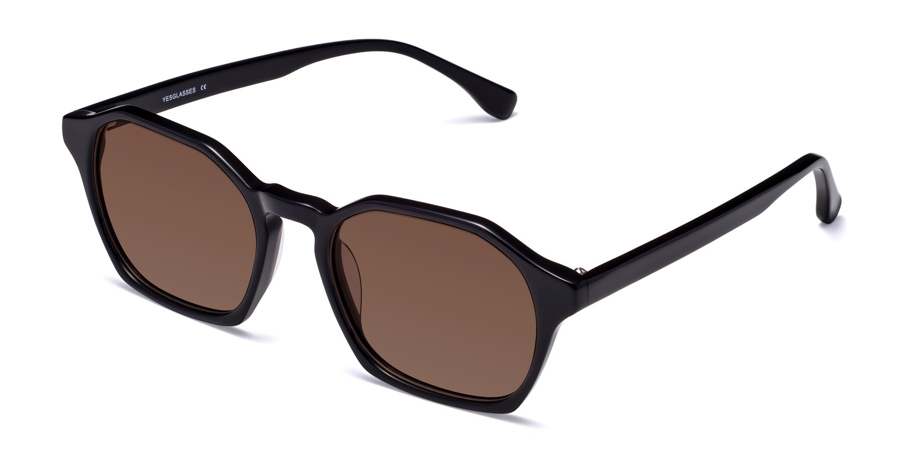 Angle of Stoltz in Black with Brown Tinted Lenses