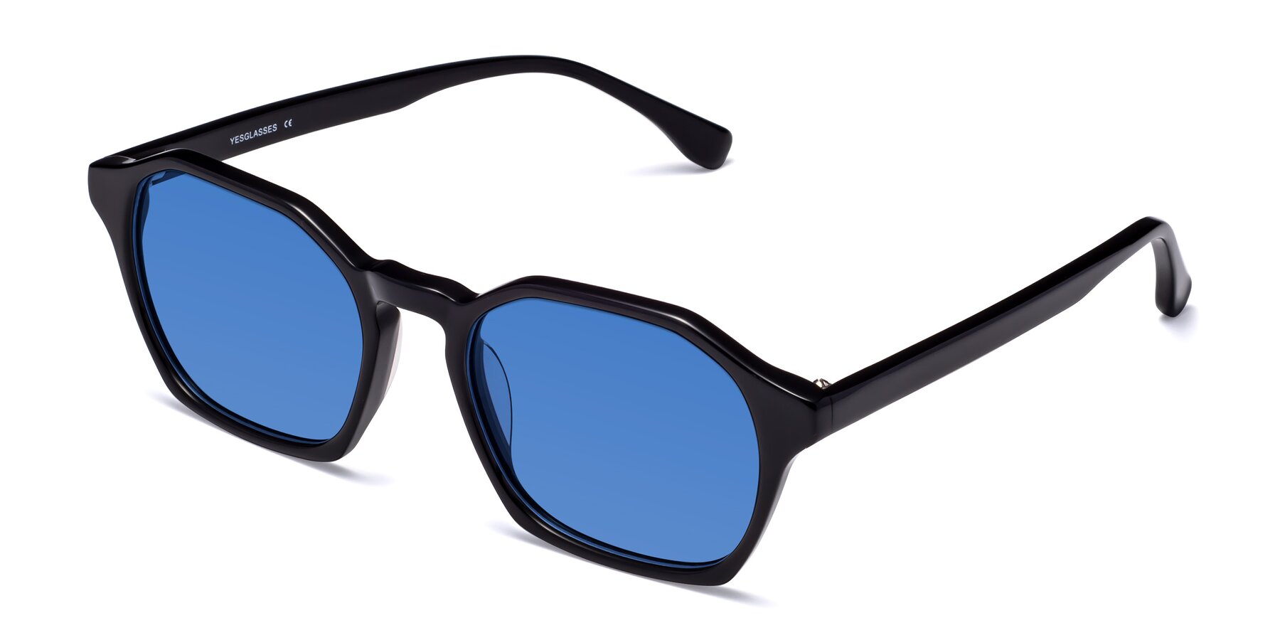 Angle of Stoltz in Black with Blue Tinted Lenses