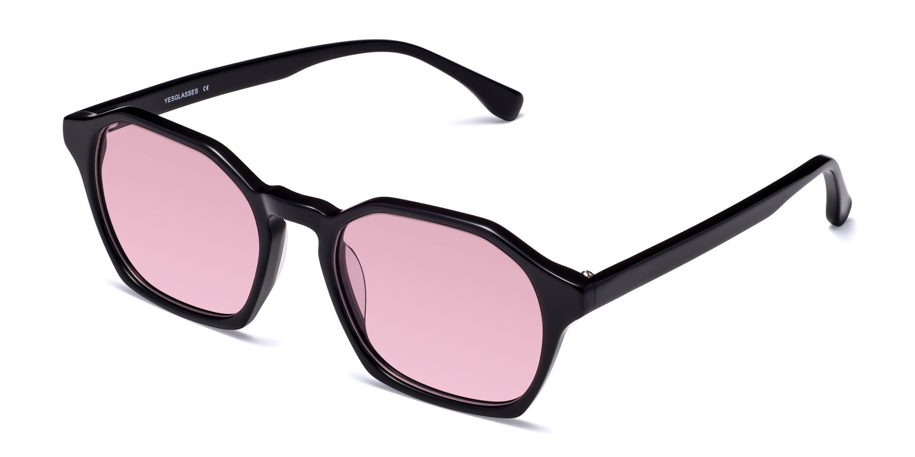 Angle of Stoltz in Black with Light Wine Tinted Lenses