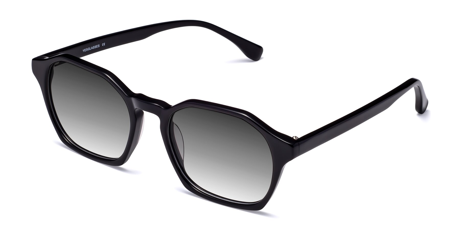 Angle of Stoltz in Black with Gray Gradient Lenses