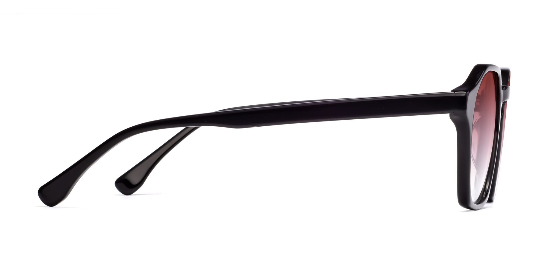 Side of Stoltz in Black with Garnet Gradient Lenses