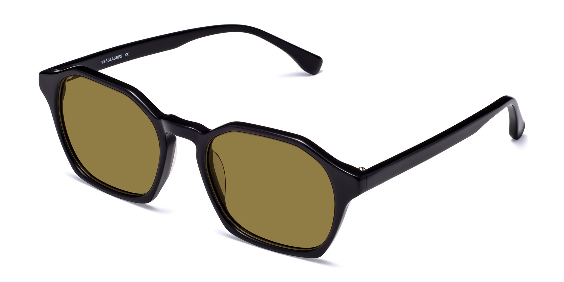 Angle of Stoltz in Black with Brown Polarized Lenses