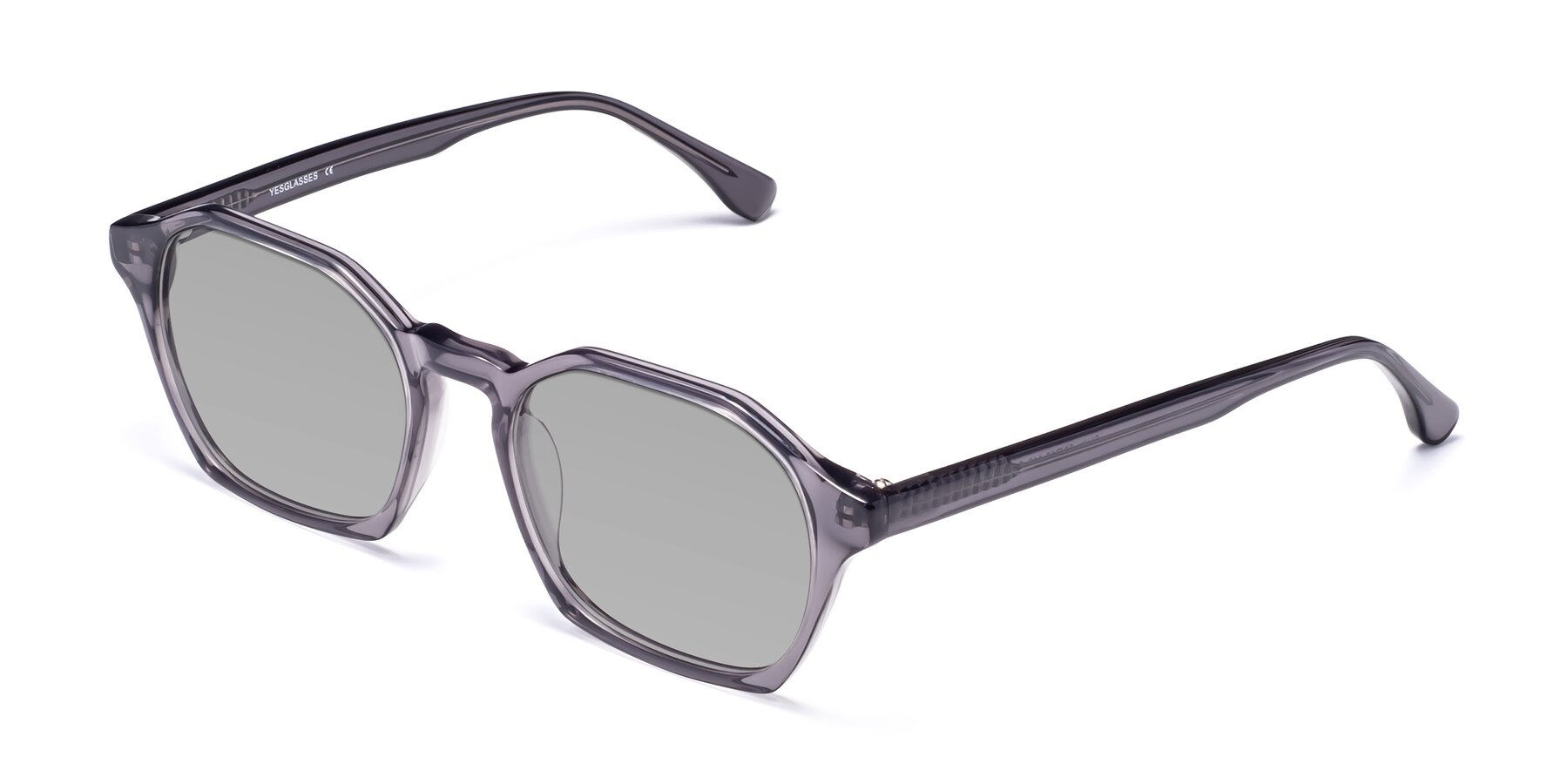 Angle of Stoltz in Translucent Gray with Light Gray Tinted Lenses