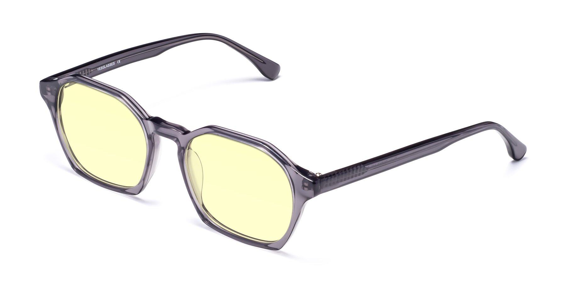 Angle of Stoltz in Translucent Gray with Light Yellow Tinted Lenses