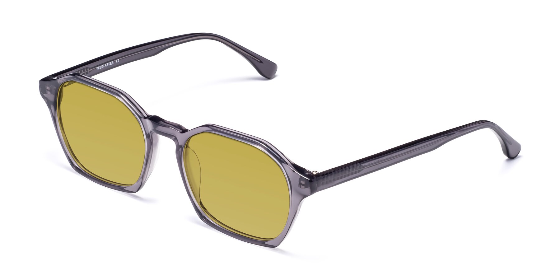 Angle of Stoltz in Translucent Gray with Champagne Tinted Lenses