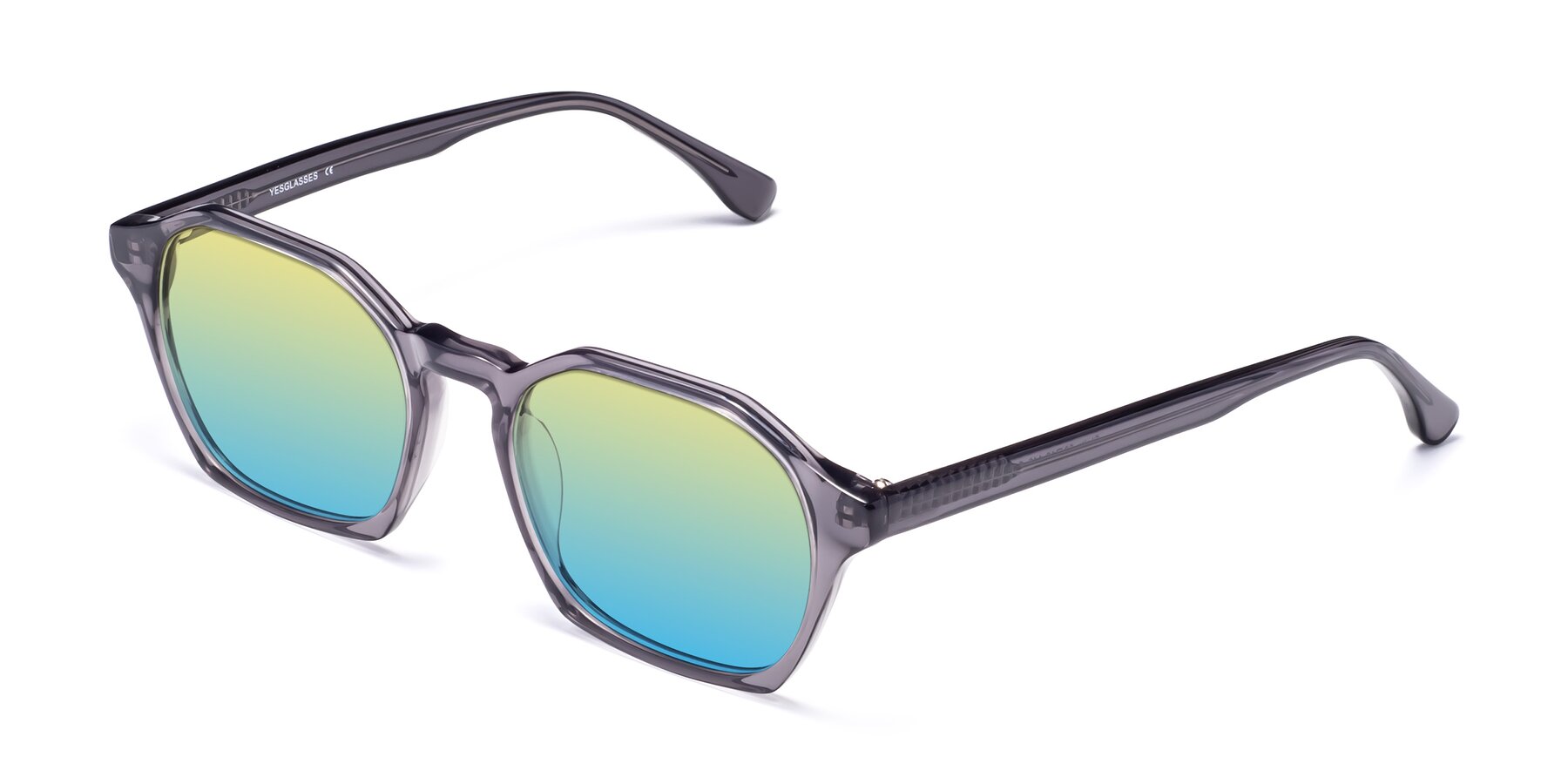 Angle of Stoltz in Translucent Gray with Yellow / Blue Gradient Lenses