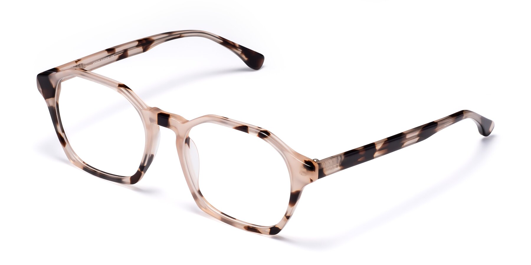 Angle of Stoltz in Leopard-Print with Clear Eyeglass Lenses