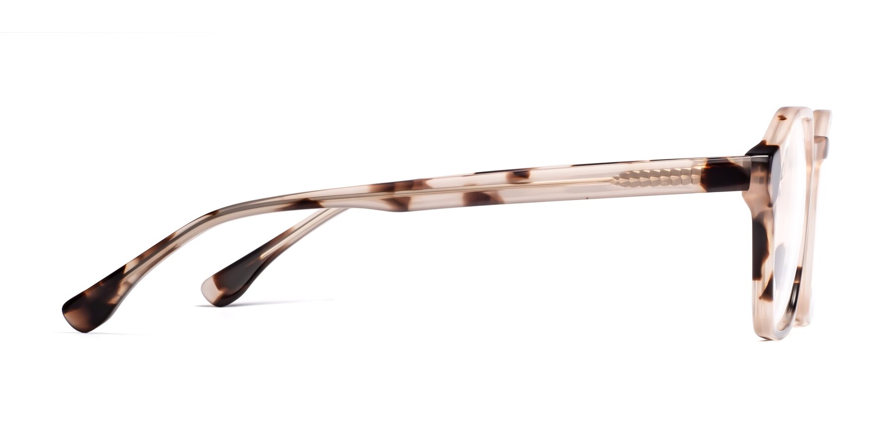 Side of Stoltz in Leopard-Print with Clear Blue Light Blocking Lenses
