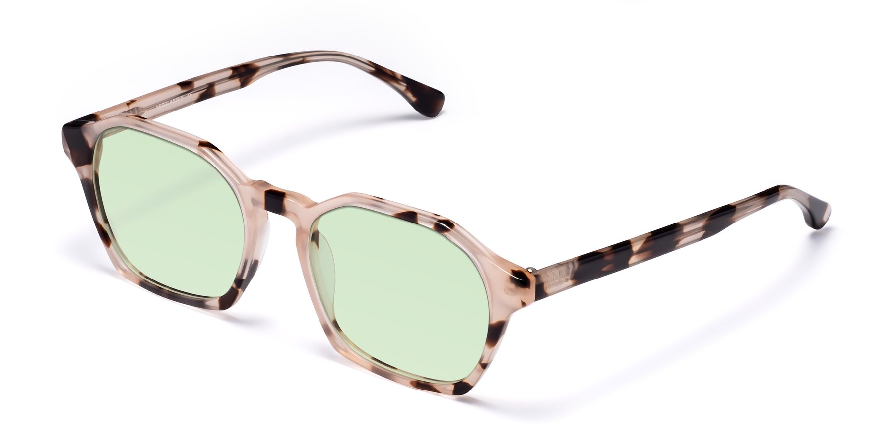 Angle of Stoltz in Leopard-Print with Light Green Tinted Lenses