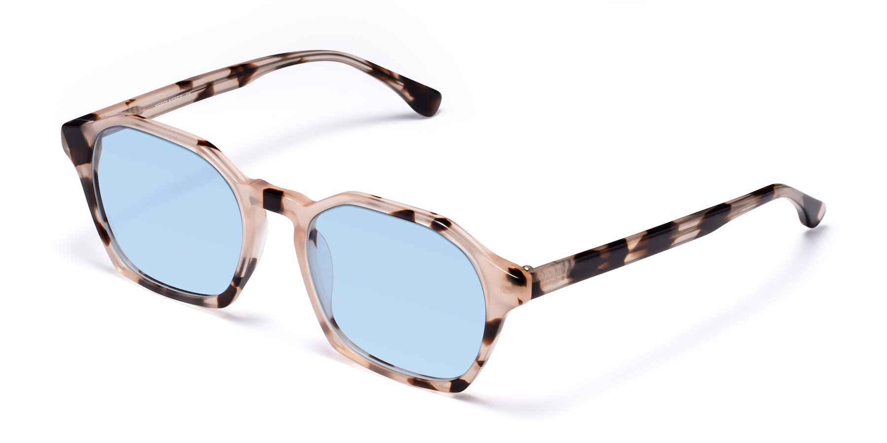 Angle of Stoltz in Leopard-Print with Light Blue Tinted Lenses