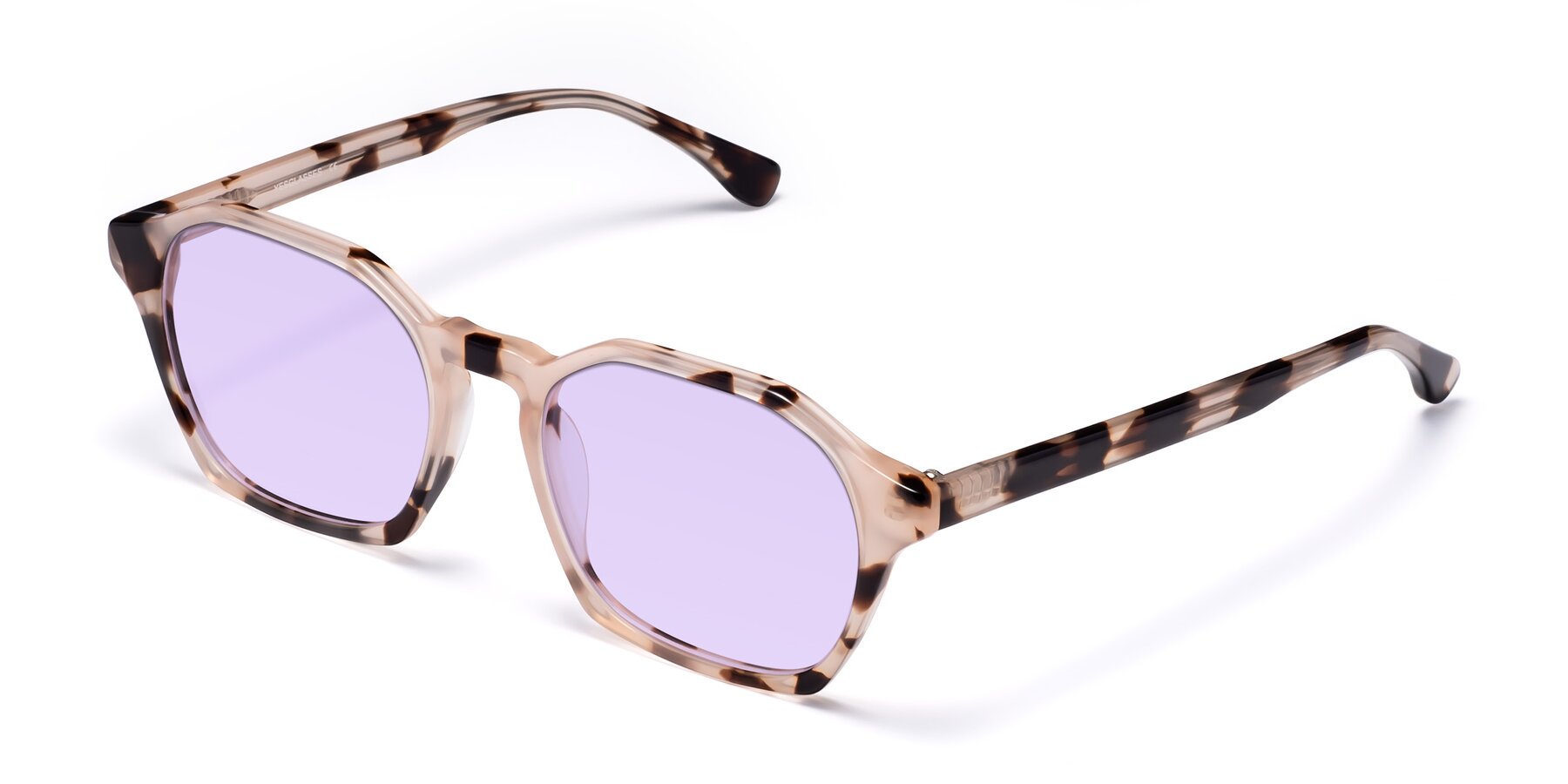 Angle of Stoltz in Leopard-Print with Light Purple Tinted Lenses