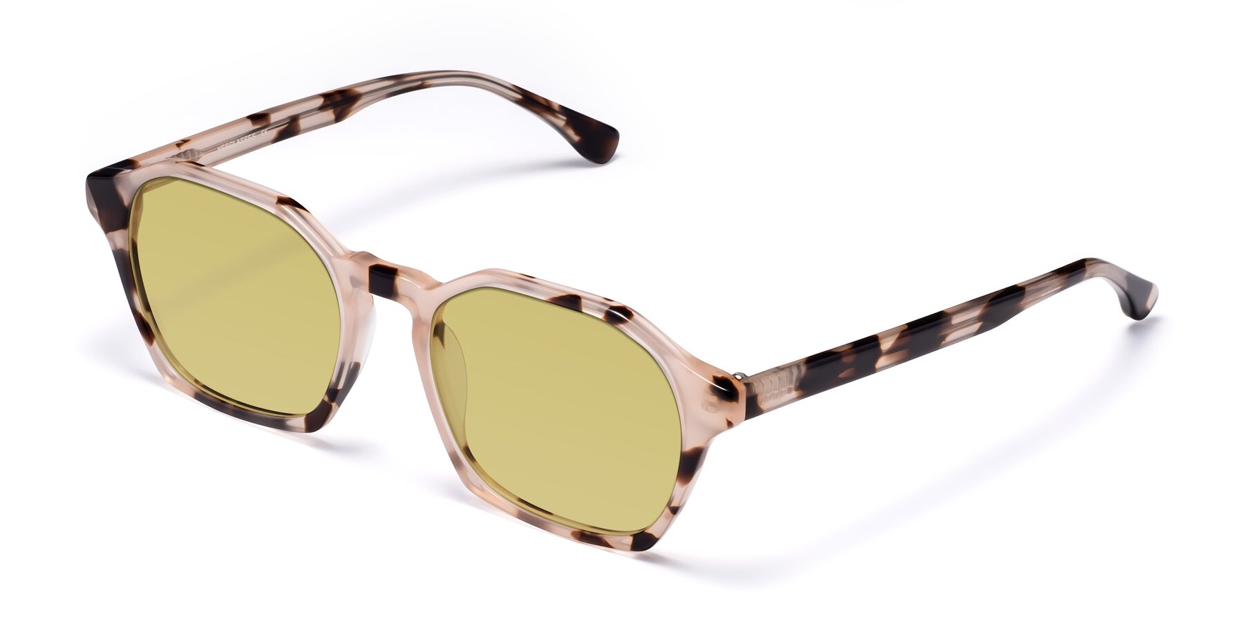 Angle of Stoltz in Leopard-Print with Medium Champagne Tinted Lenses