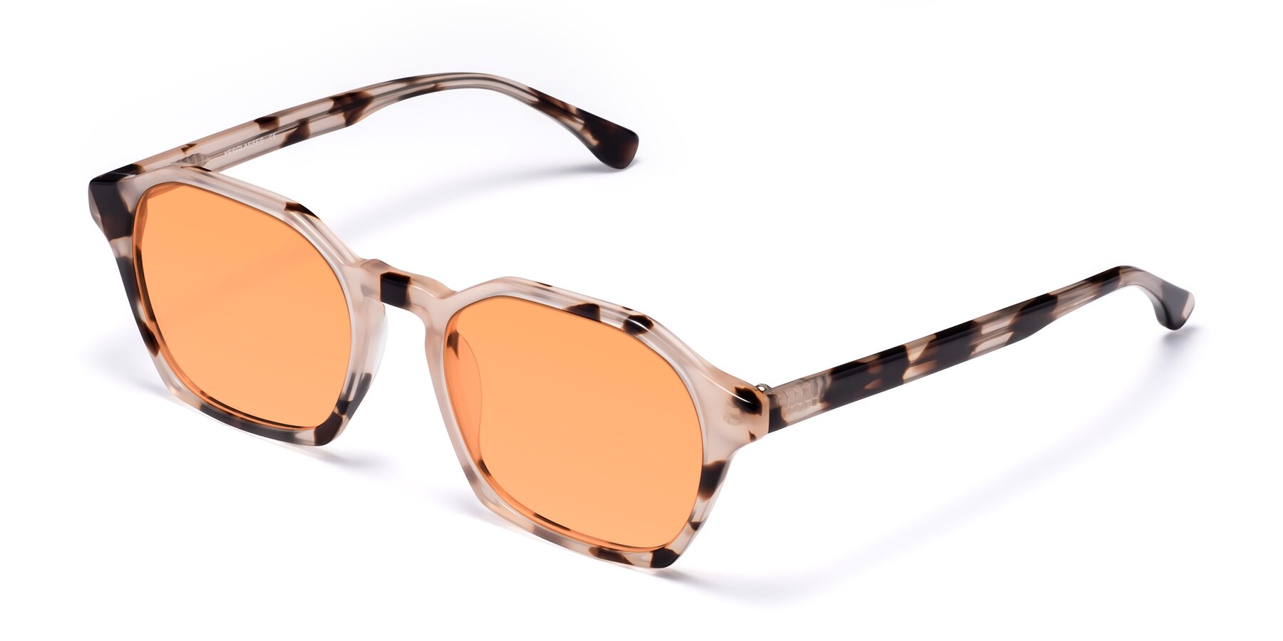 Angle of Stoltz in Leopard-Print with Medium Orange Tinted Lenses