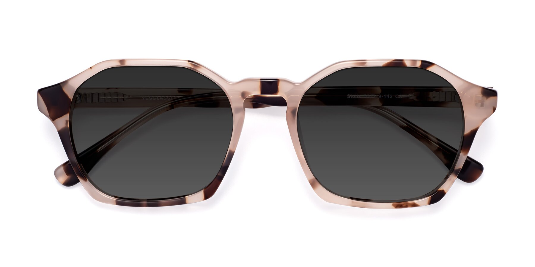 Folded Front of Stoltz in Leopard-Print with Gray Tinted Lenses