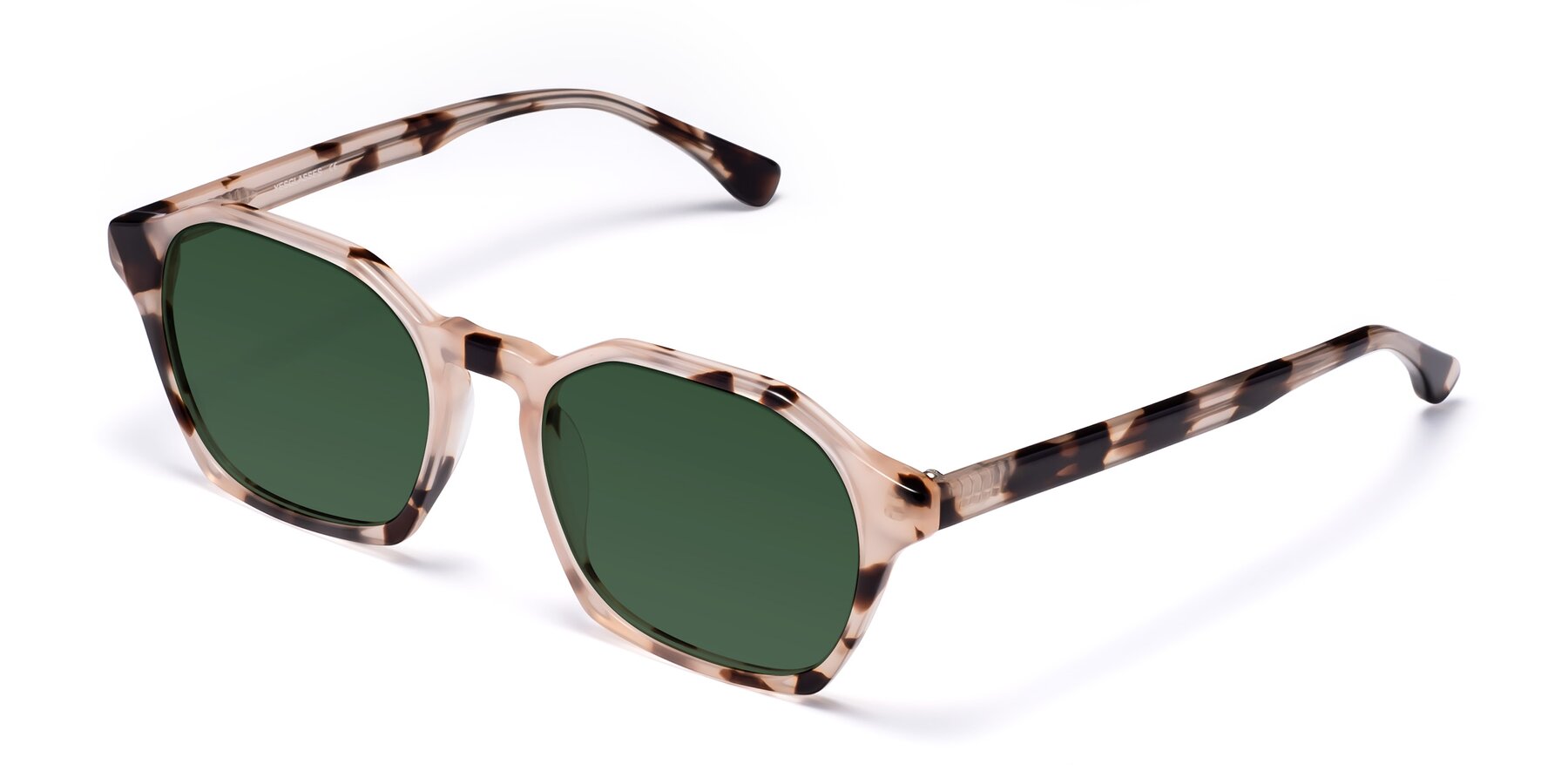 Angle of Stoltz in Leopard-Print with Green Tinted Lenses