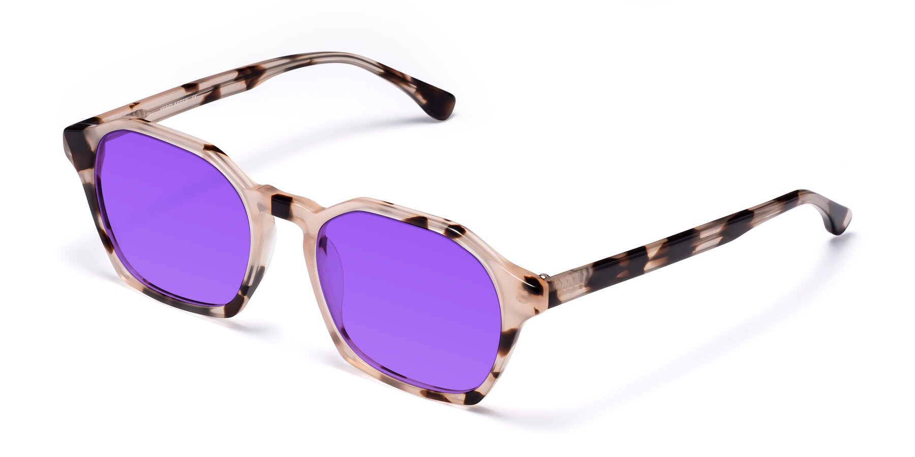 Angle of Stoltz in Leopard-Print with Purple Tinted Lenses