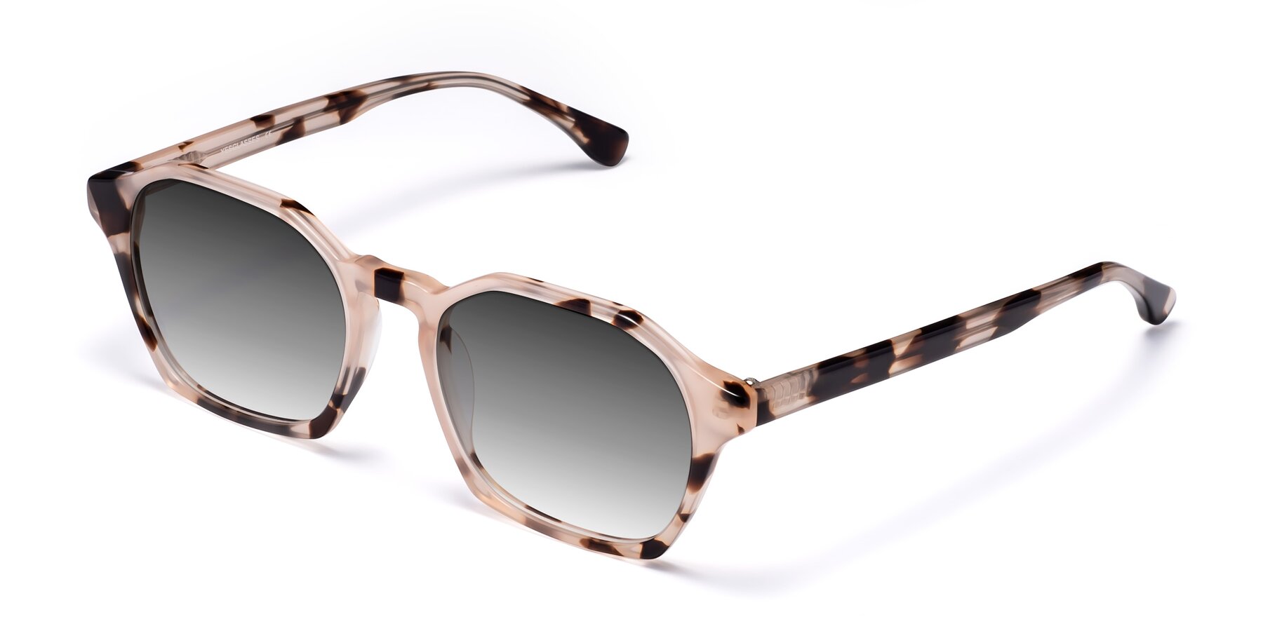 Angle of Stoltz in Leopard-Print with Gray Gradient Lenses